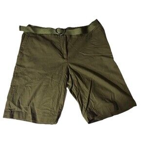 Lizgolf Sloane Womens Size 14 Olive Green Belted Hiking Outdoor Shorts
